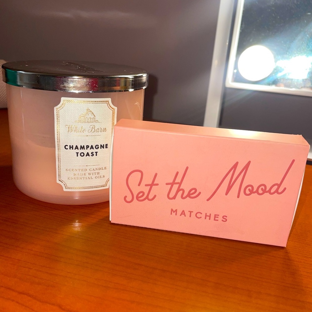 Set the Mood Matches Romantic Couples Date Candle